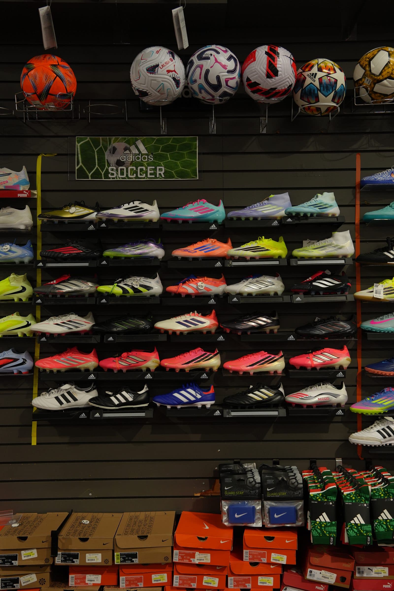The adidas side of the wall