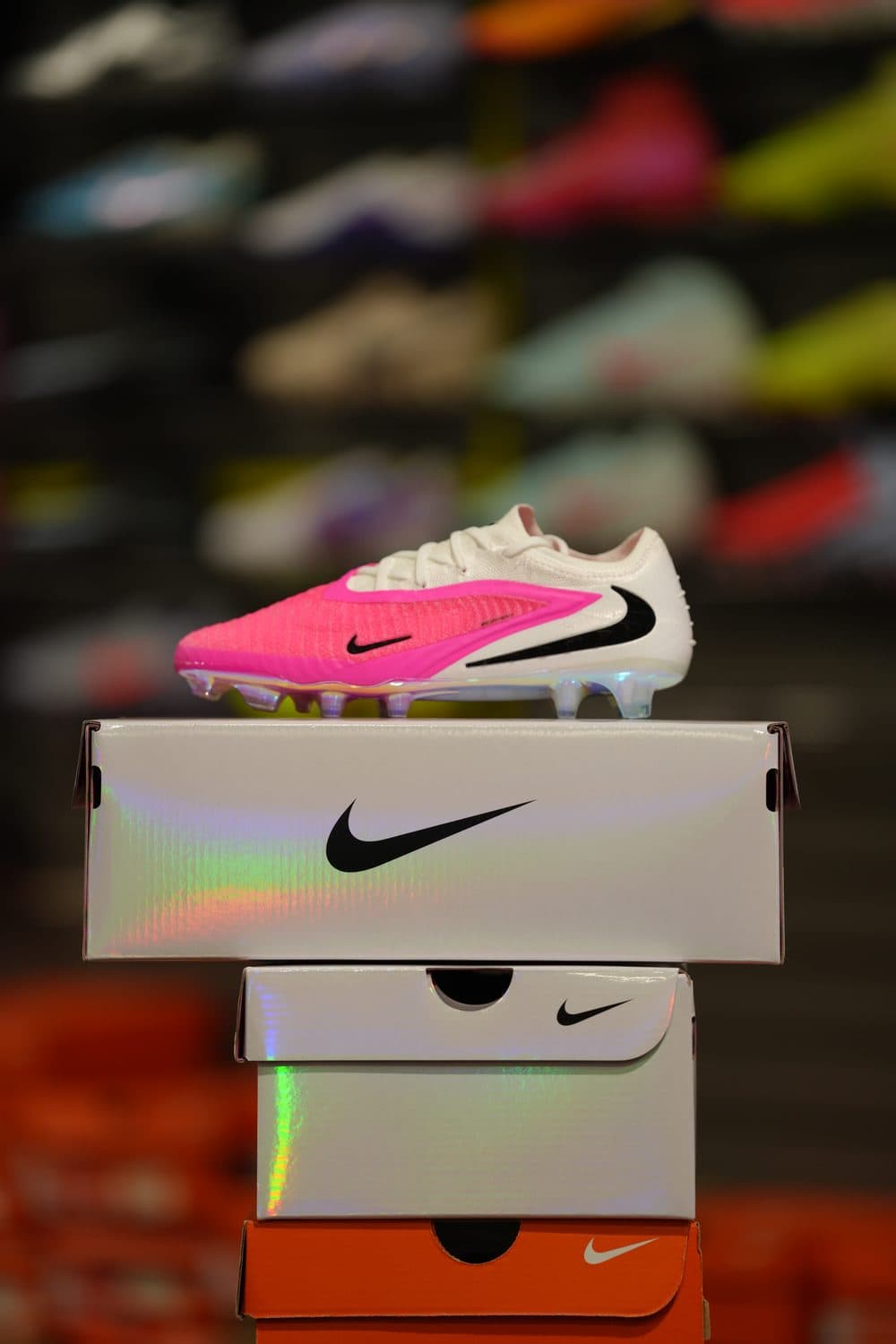 Nike — pink World Cup drop cleat