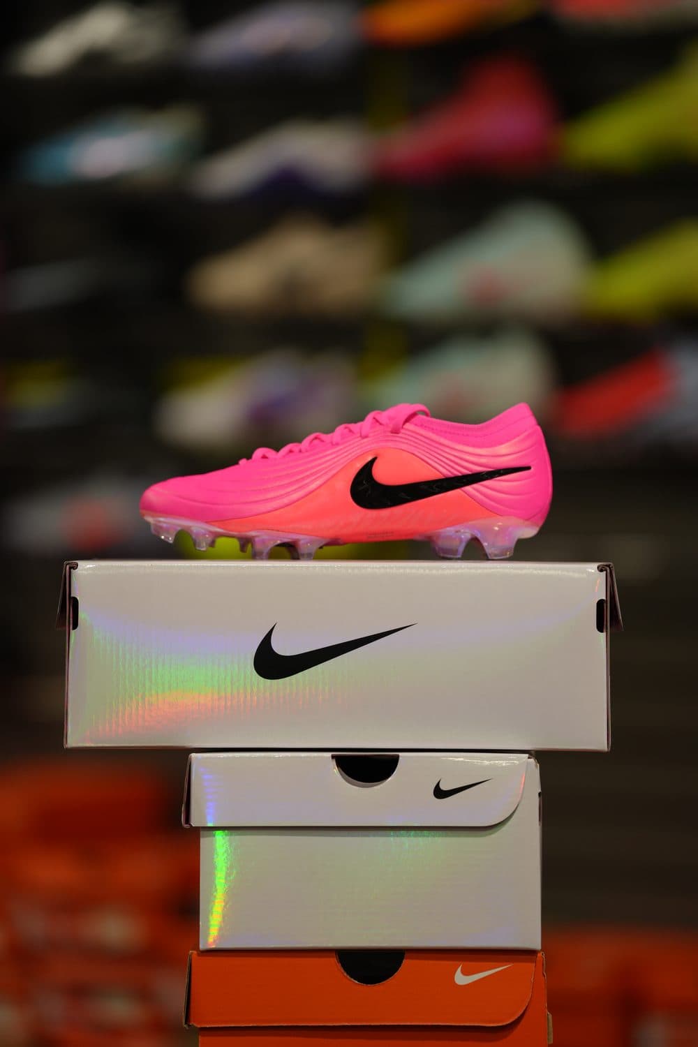 Nike — pink World Cup drop cleat