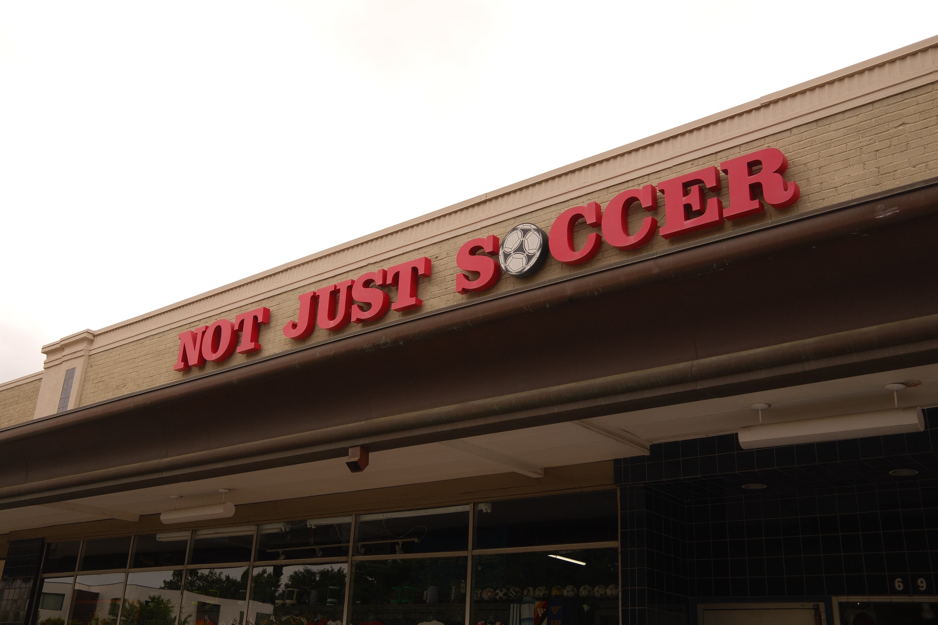 Not Just Soccer storefront on Preston Road